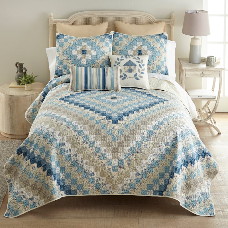 Donna Sharp Blue Diamond Polyester Decor Pillow Set