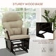 preview thumbnail 6 of 43, HOMCOM Nursery Glider Rocking Chair with Ottoman Cushion Seating