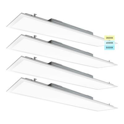 Luxrite 1x4 FT LED Panel Lights 30/35/40W 3 Color Selectable Dimmable 3750/4375/5000 Lumens IC Rated 4 Pack