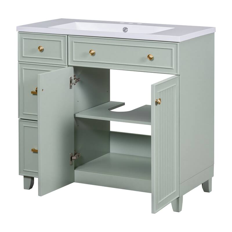 MDF Bathroom Vanity with Resin Sink
