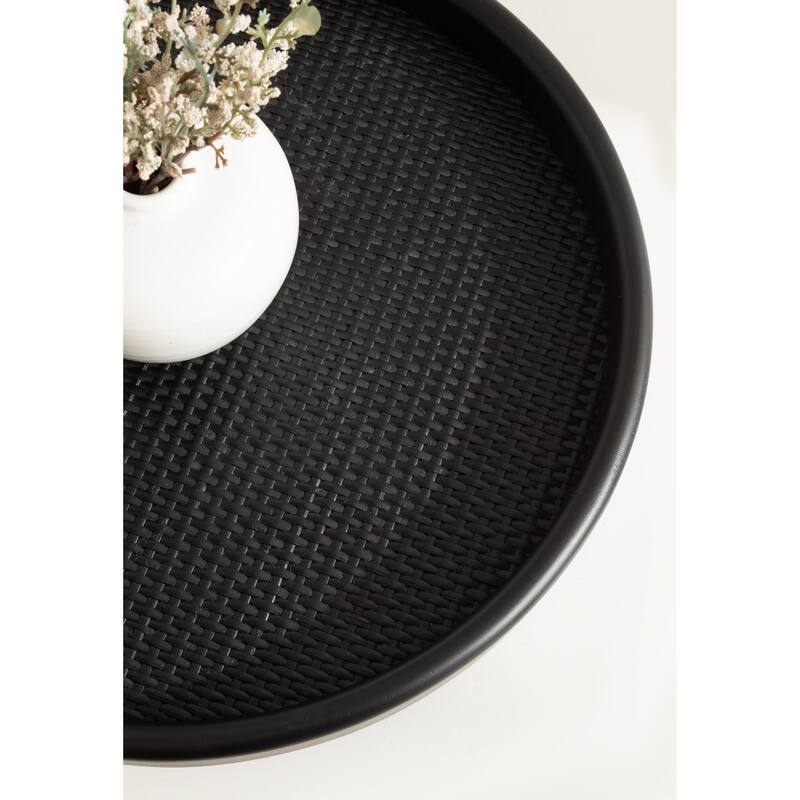 Kate and Laurel Planche Round Woven Tray