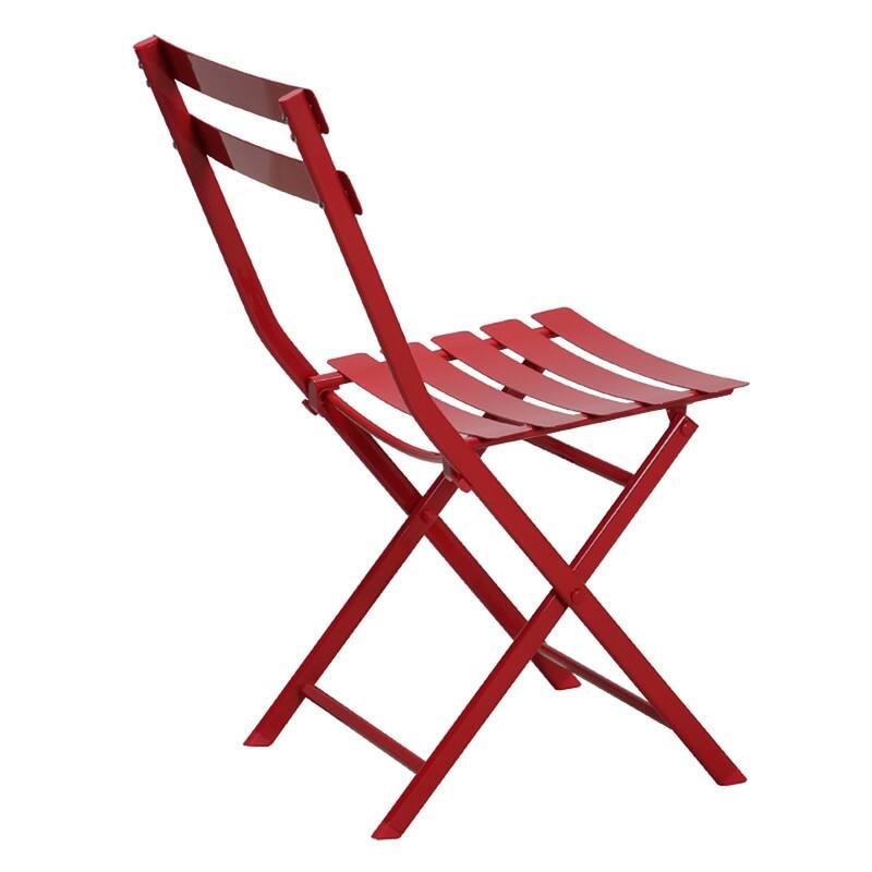 3-Piece Patio Bistro Set, Outdoor Metal Folding Conversation Set for Balcony, Cafe, Yard