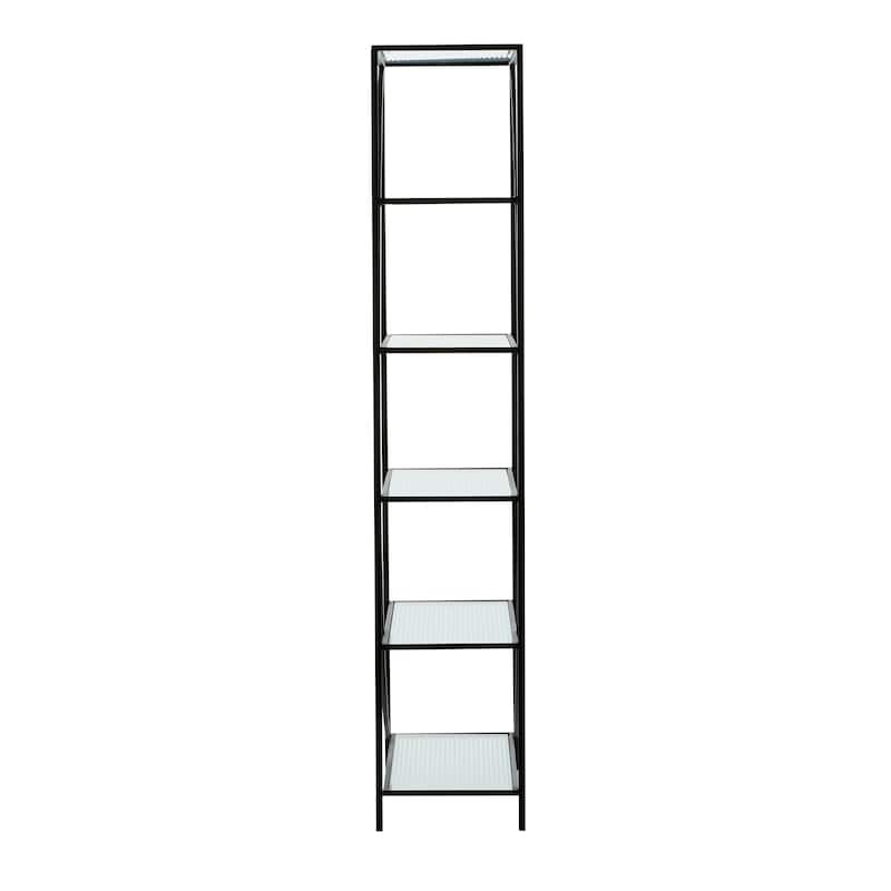 Metal 6 Shelves Shelving Unit - Black - Roche River Decor