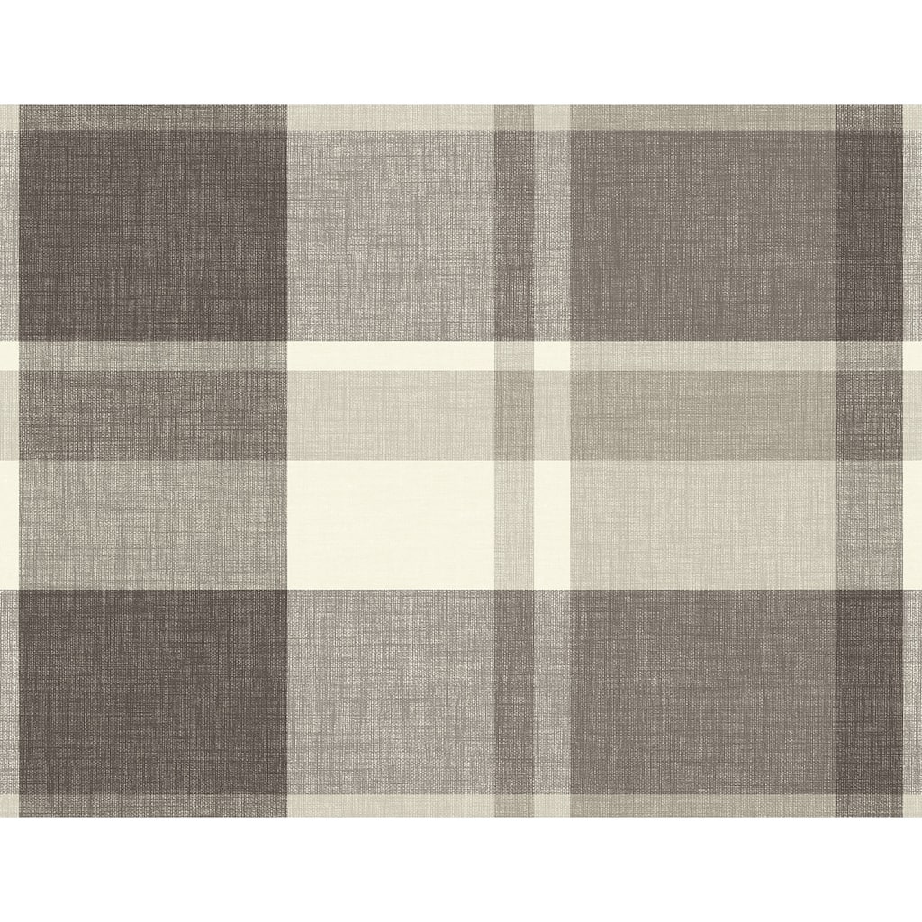 A-Street Prints Madaket Charcoal Plaid Wallpaper