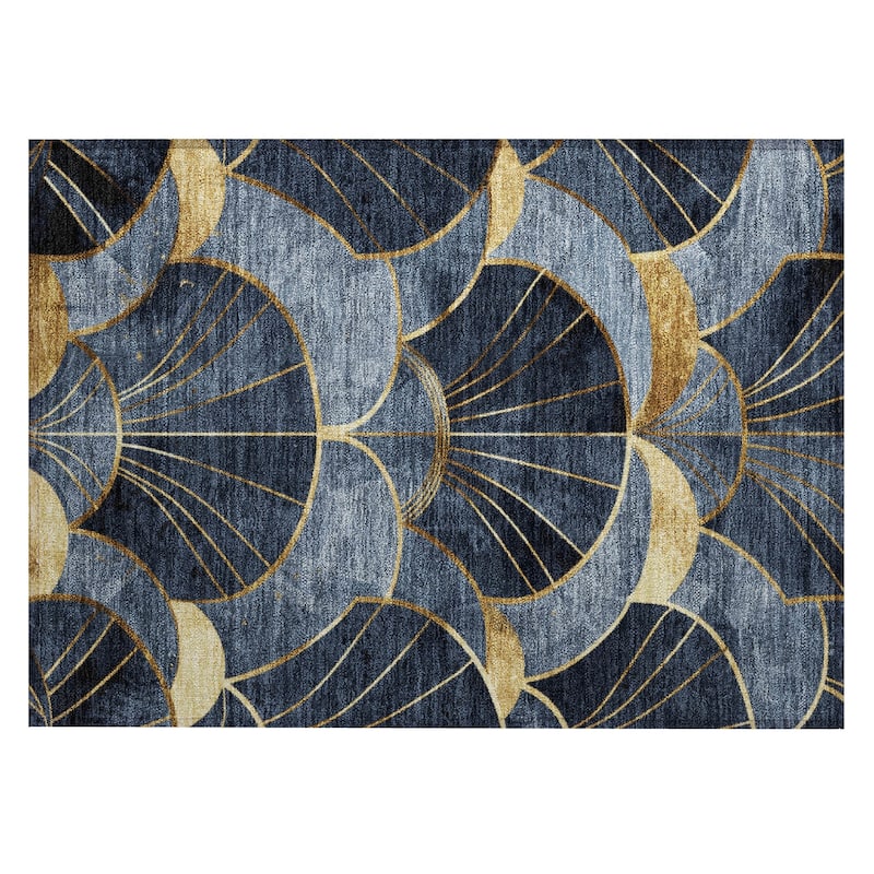 Machine Washable Indoor/Outdoor Glam Floral Chantille Rug