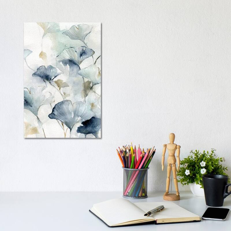 iCanvas "Indigo Gingko II" by Carol Robinson Canvas Print - 12x8x0.75
