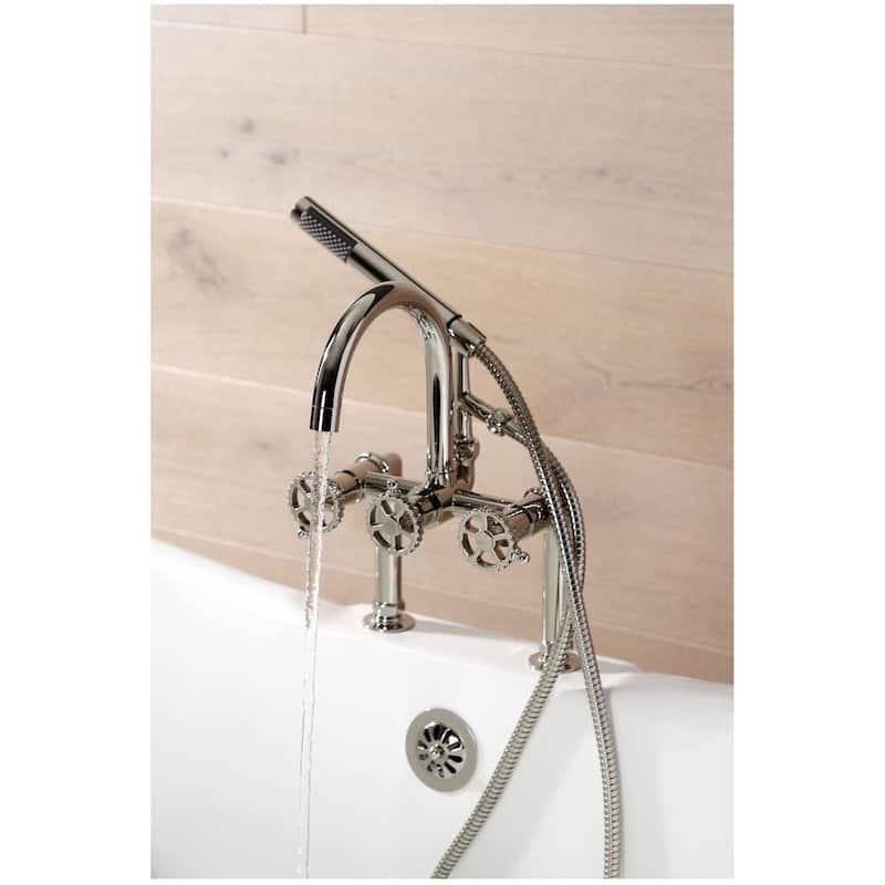 Kingston Brass AE810.CG Fuller Deck Mounted Tub Filler with Built-In