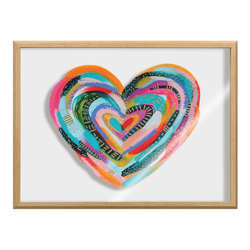 Kate and Laurel Blake Labyrinth Framed Printed Glass by Jessi Raulet