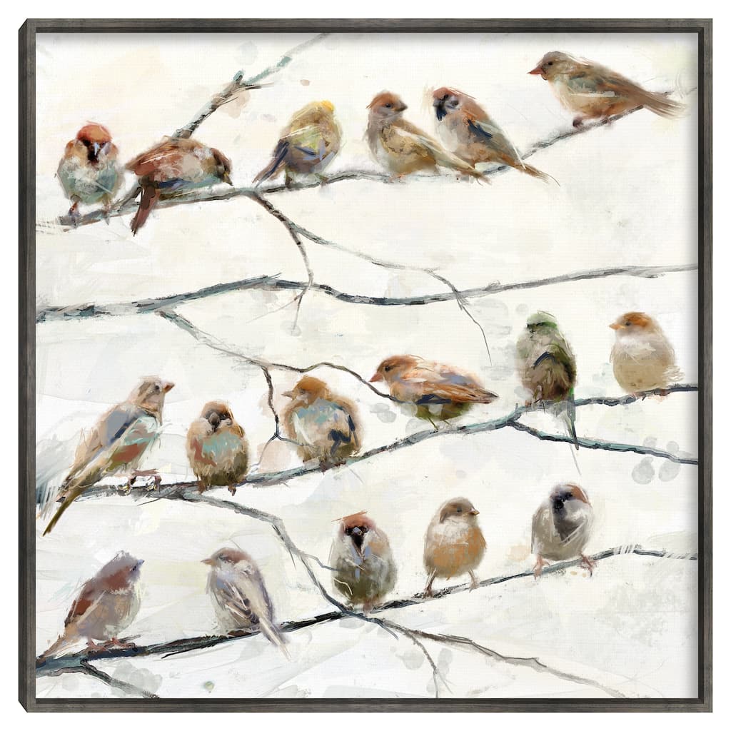 Birds of a Feather by Studio Arts Framed Canvas Art Print