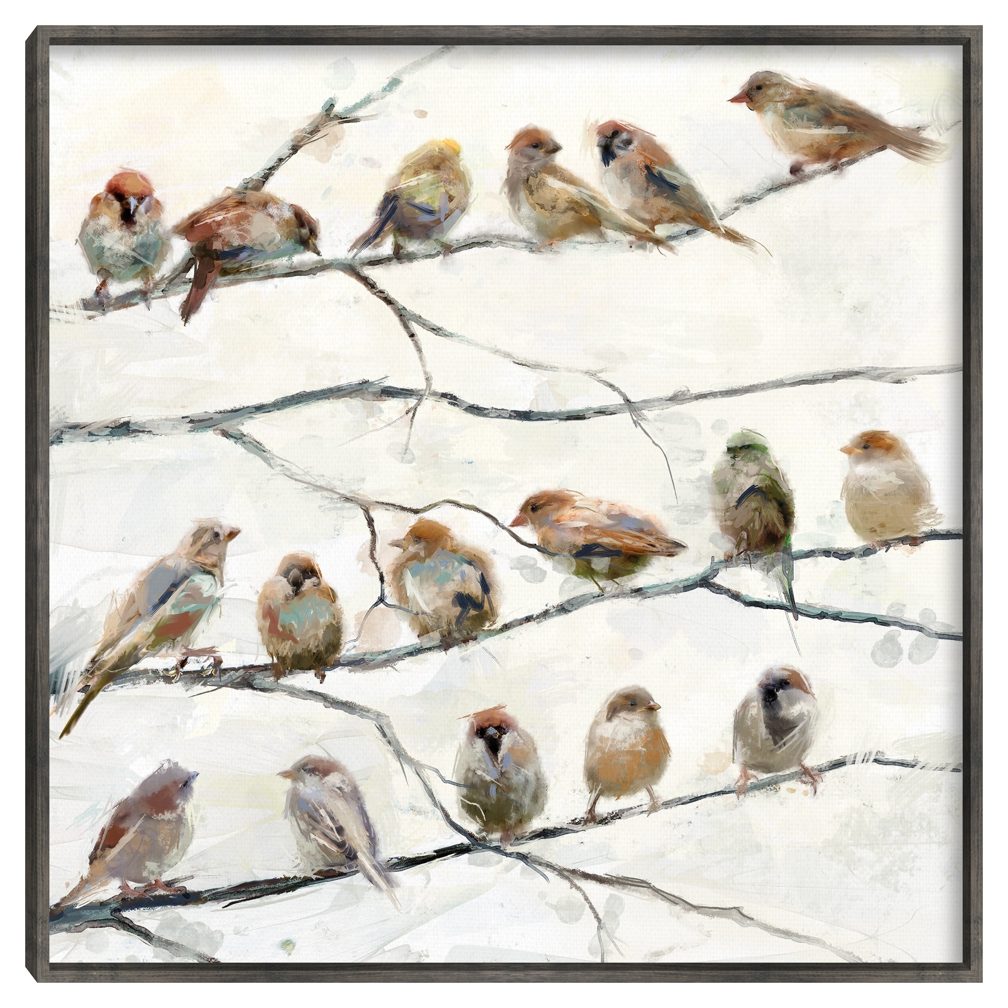 Birds of a Feather by Studio Arts Framed Canvas Art Print