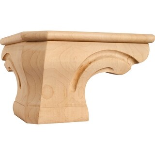 Hardware Resources Pedestal Foot with Decorative Styling, 4 1/2"H x