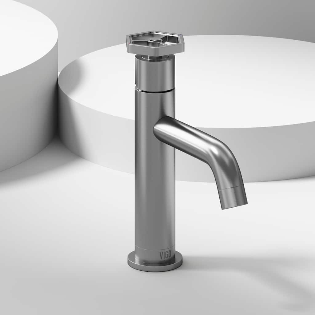 VIGO Ruxton 8" H Single Handle Single Hole Bathroom Faucet