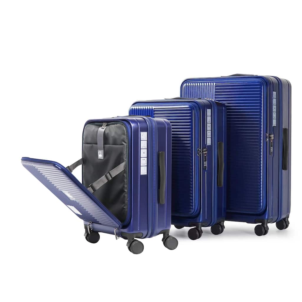 Luggage,with front opening,TSA approved lock,hardshell suitcase