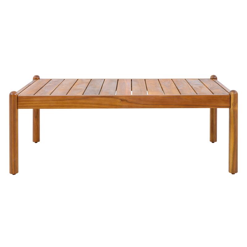 Christopher Knight Home - Outdoor 4-Piece Sofa Set with Acacia Wood Loveseat, Club Chairs & Coffee Table, Handwoven Rope Accents