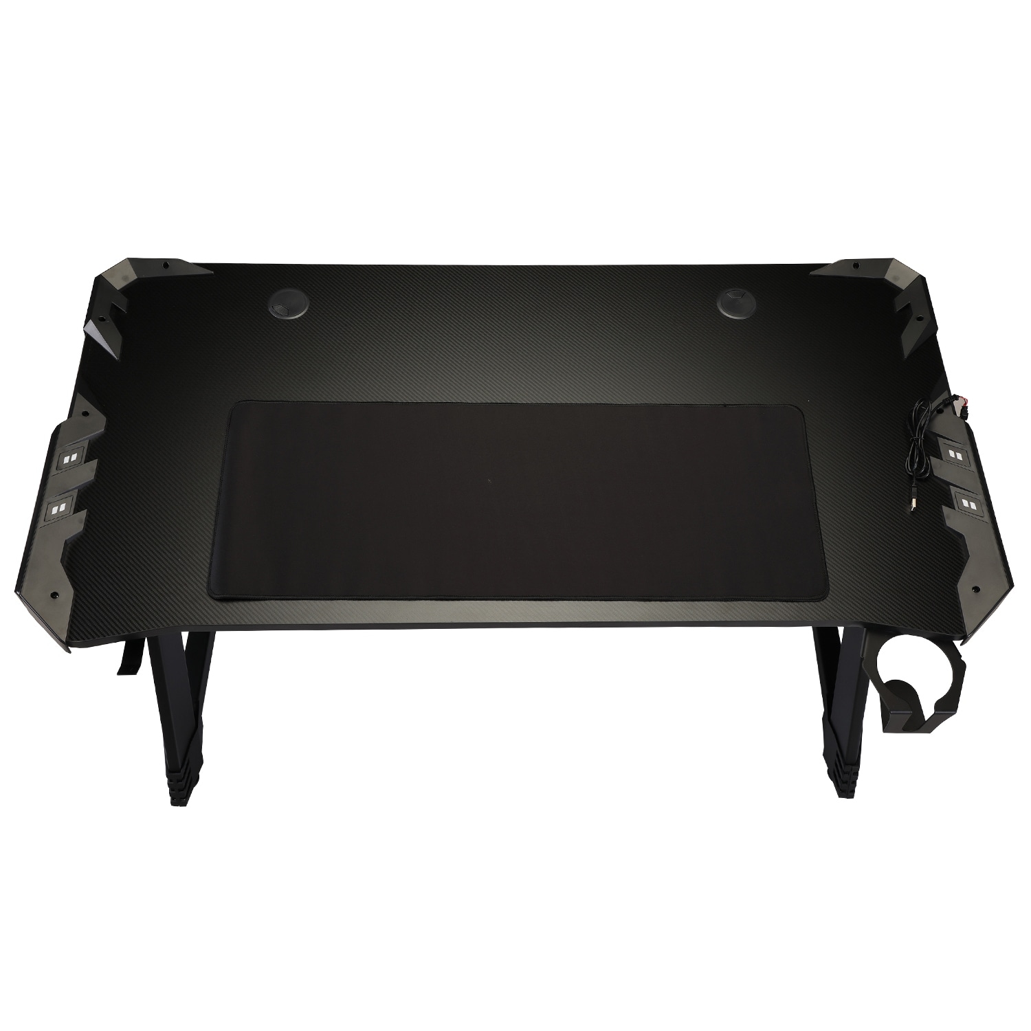 Details about   Gaming Desk Computer Office Game Table Z-Shaped Work Station with Cup hi77 