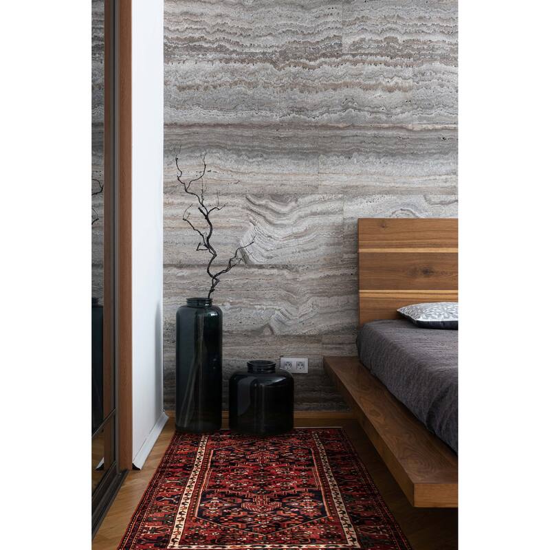 ECARPETGALLERY Hand-knotted Andelz Red Wool Rug - 4'1 x 6'11