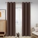 preview thumbnail 20 of 135, Deconovo Grommet Room Darkening Curtains, Set of 4 Panels 42x72 Inch - Chocolate