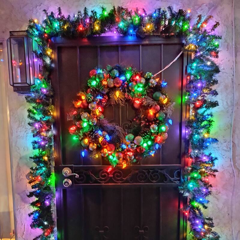 Canadian Pine 2-Tone Artificial Christmas Garland - 9' x 12" - Unlit