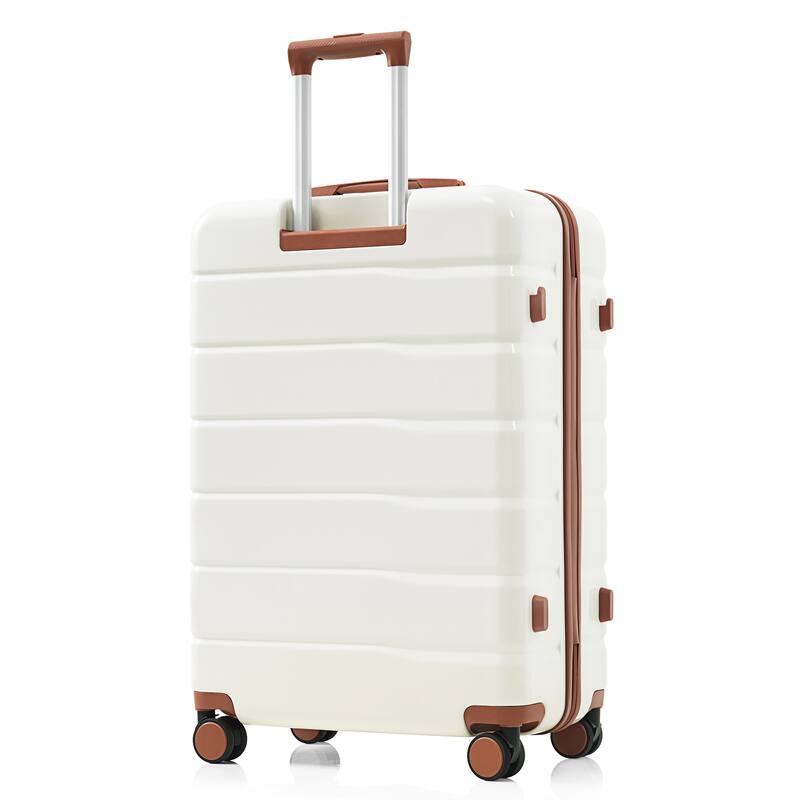Premium ABS Travel Luggage Set , 3-Piece TSA Lock Suitcase Ensemble with 20, 24, and 28 Inch Sizes with 360° Spinner Wheels