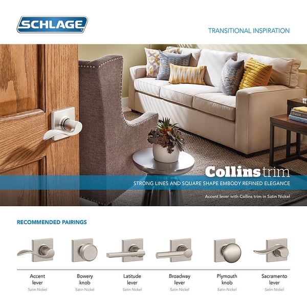 Schlage F40 Orb Col Orbit Privacy Door Knob Set With Decorative Satin Nickel Overstock 19209615