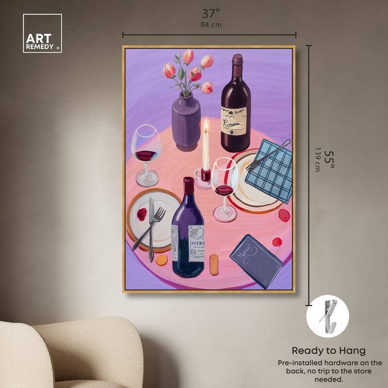 Lavender Haze Dinner Canvas by Art Remedy