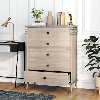 Drawer Storage Cabinet w/Rubber Wood Legs Kit Storage Organizer