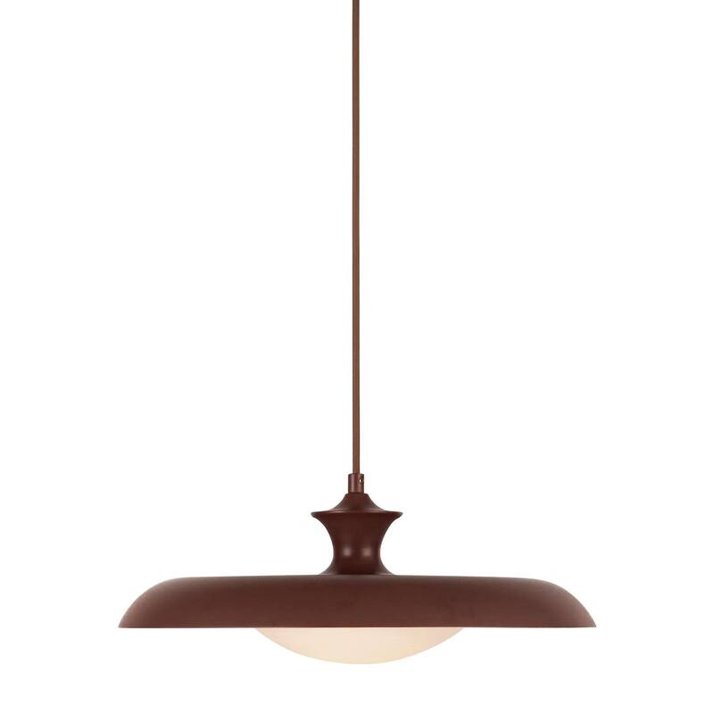 Alora Lighting PD557015 Minori 16" Wide Pendant with Metal and Opal - Burgundy