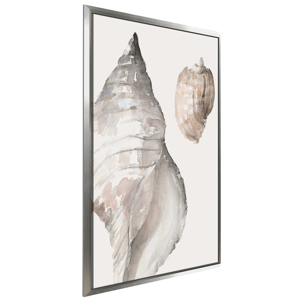 "Tonal Shell on Cream I" Print on Floating Canvas