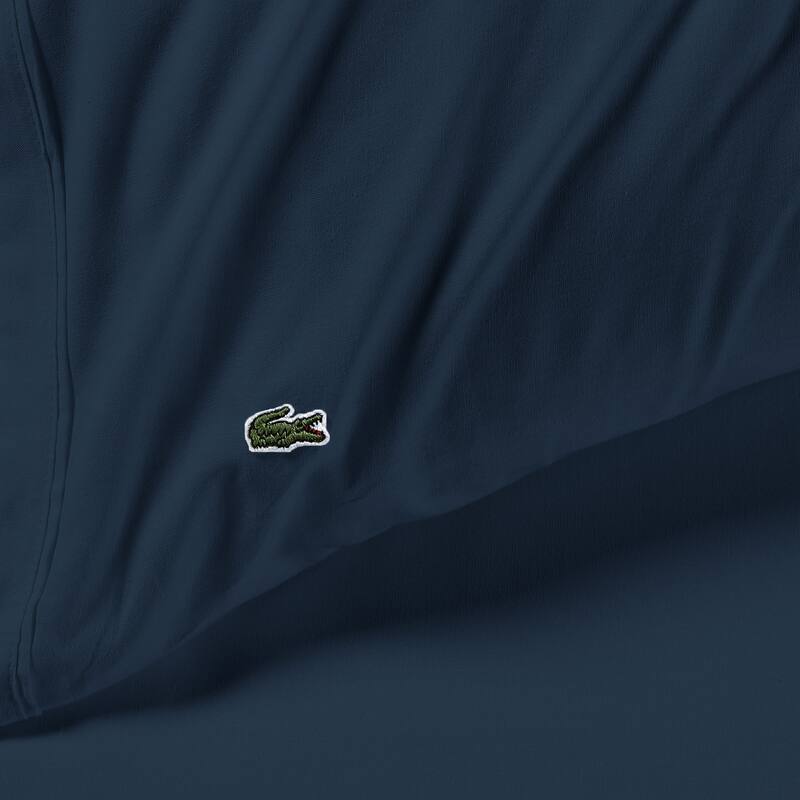 Lacoste Percale Cotton Solid Sheet Set