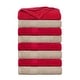 preview thumbnail 22 of 28, Luxurious Cotton 600 GSM Highly Absorbent Bath Towels by Ample Decor - Pack of 8 Beige - Red