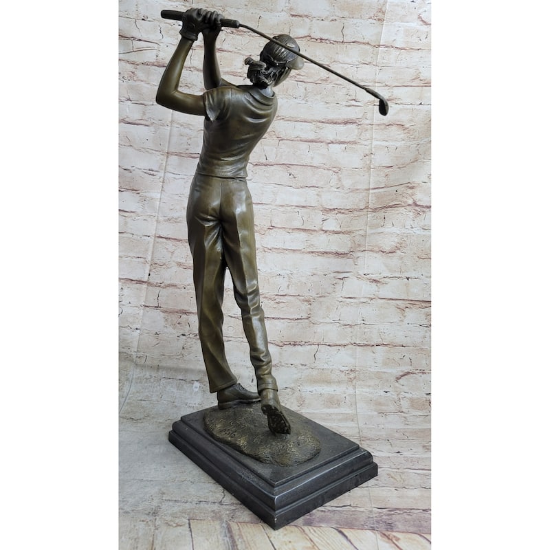 Extra Large Female Golfer Golf Sport Trophy Award Bronze Statue Sculpture Figure