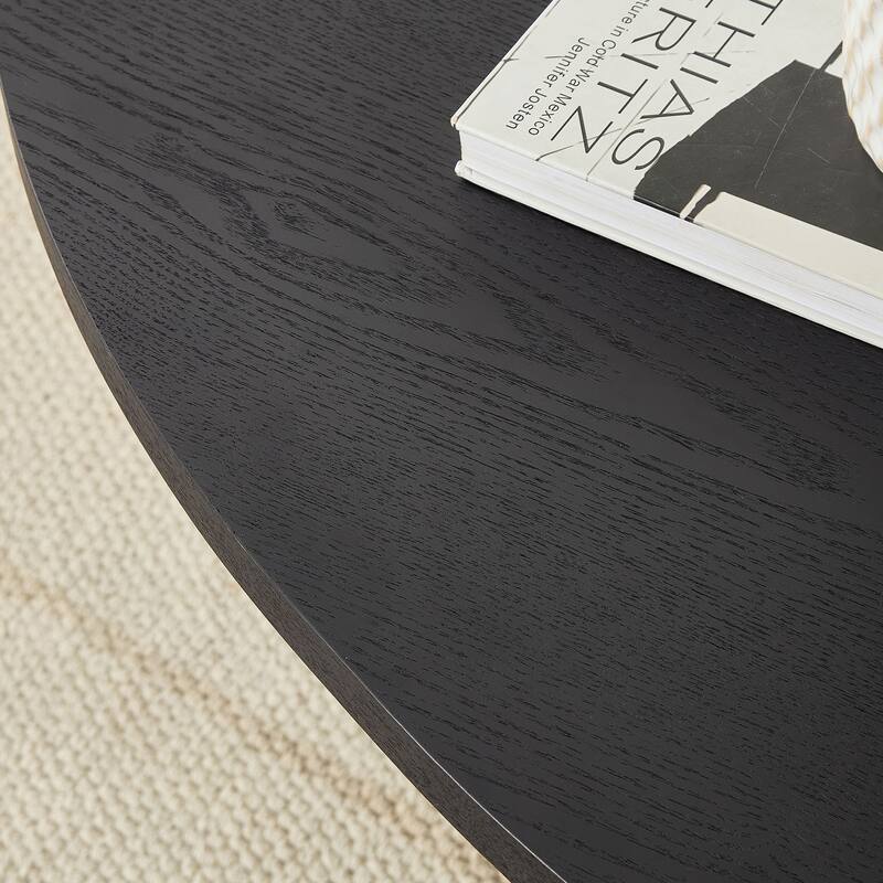 Irregular Shape Coffee Table Set, Two-Piece Staggered Height End Table, Accent Table with Embossed Legs