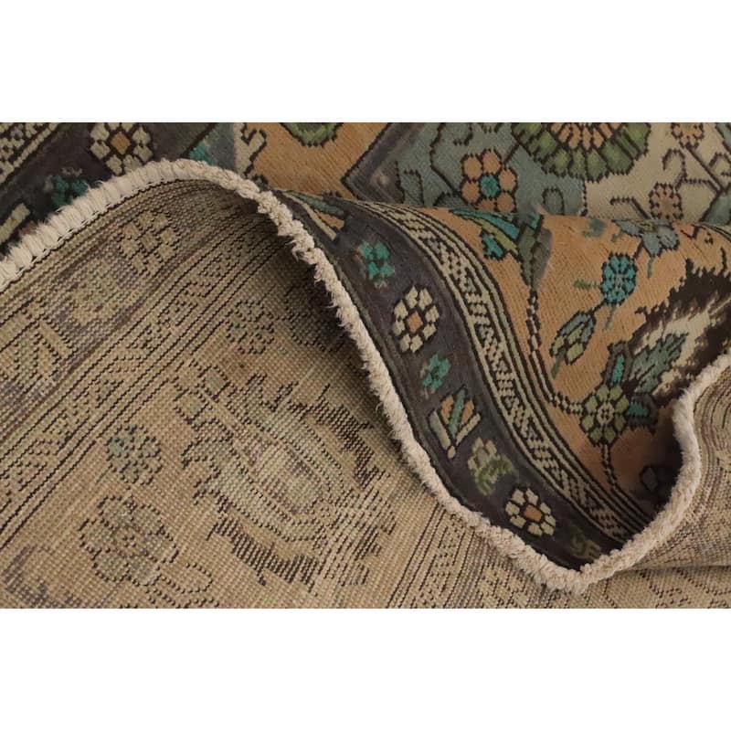 Hand Knotted Oriental 100% Wool Carpet Traditional Floral Oranges & Rust Tabriz Area Rug - 12' 10'' X 9' 9''