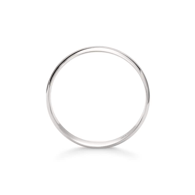 Clover White Gold High-Polish Classic Wedding Band 4-6mm