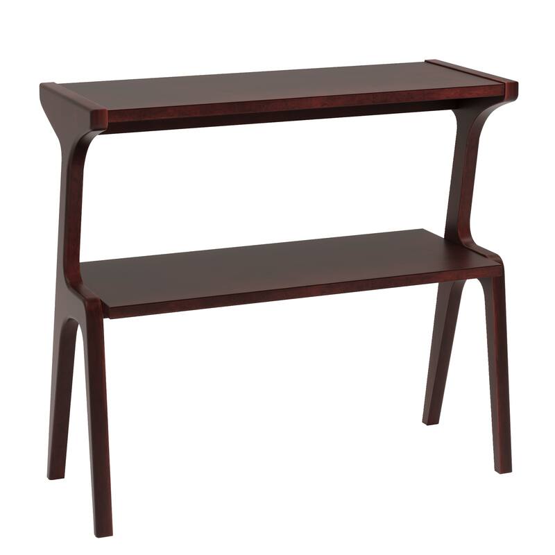 Narrow End Table for Living Room, 2-Tier Slim Sofa Side Table