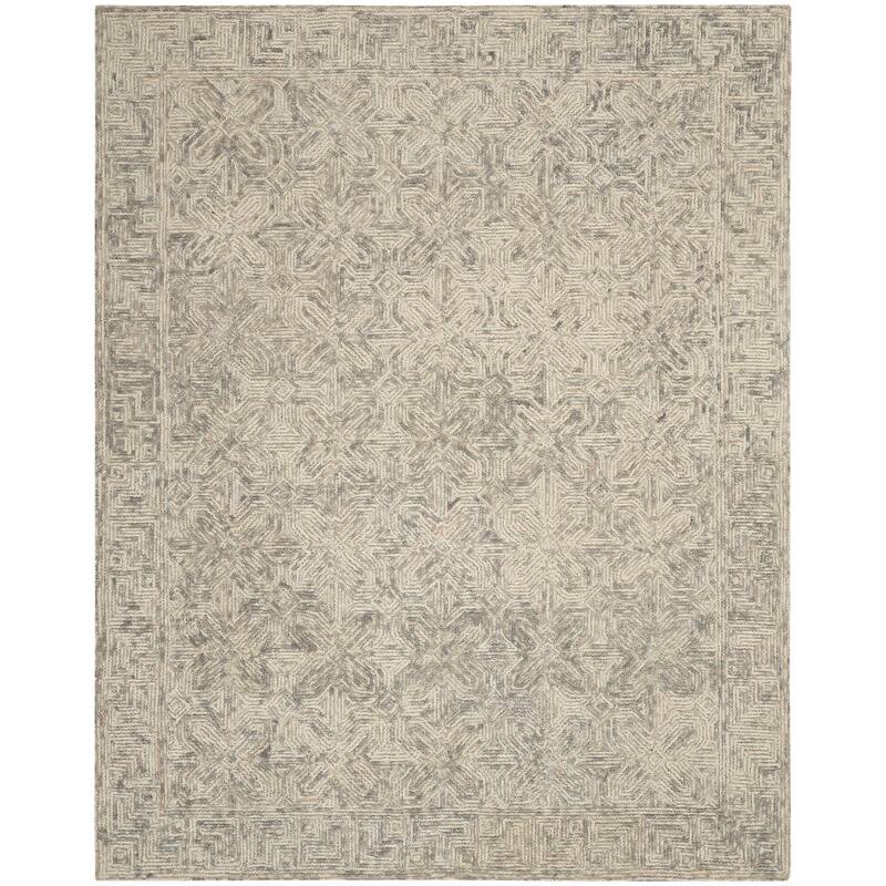 Nourison Vail Geometric Textured Wool Area Rug - 8'3' x 11'6" - Beige/Grey - Rectangle