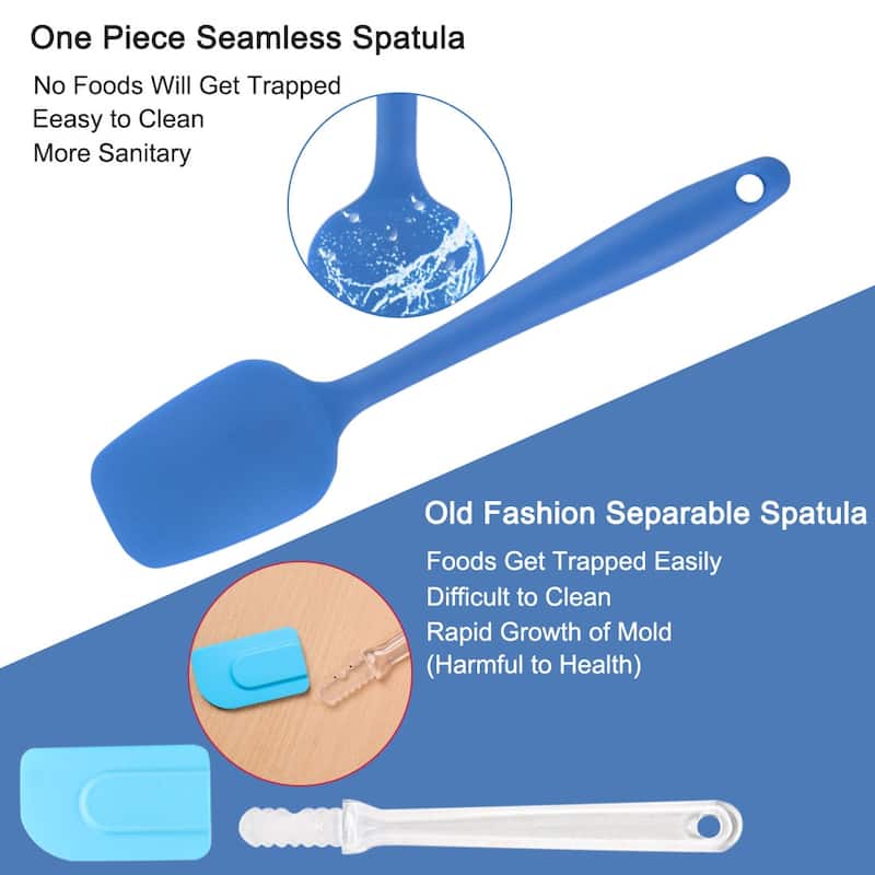 Silicone Spatula Heat Resistant Flipping Turner for Cooking Baking Blue