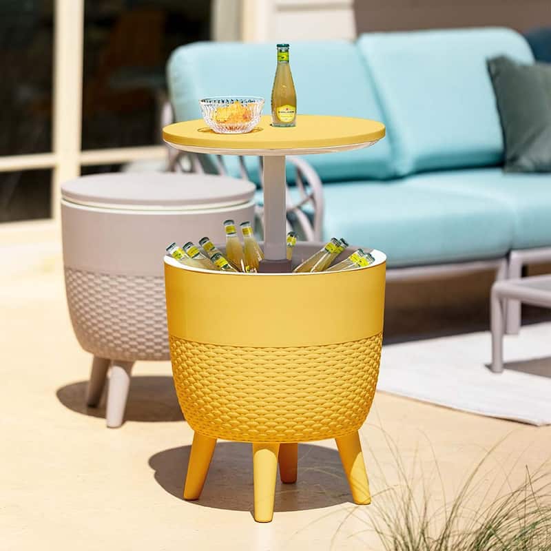 Lagoon Cancun Resin All Weather 2-In-1 Side Table and Cooler