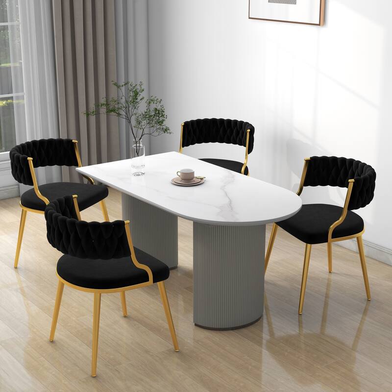 Modern Velvet Dining Chairs Set of 4