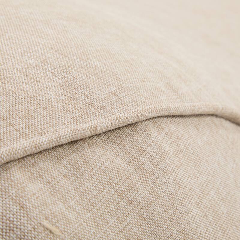 Roomfitters Lemoore Outdoor Bean Bag Lounge Chair with Headrest, Water Resistant, Dark Beige