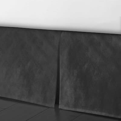 6ix Tailors Cascade Velvet Iron Bed Skirt 15" drop