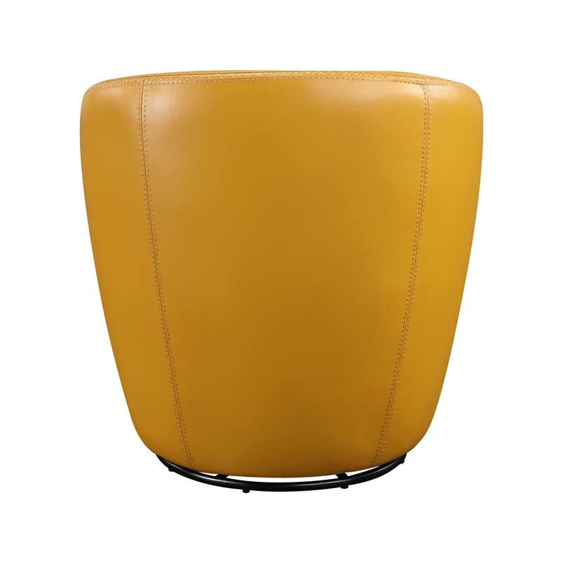 Ellis 31" Leather Swivel Chair - 360-Degree Swivel