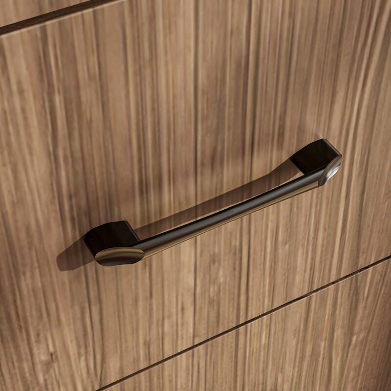 Bookshelves Bookcase Modular Glass Display Cabinet with LED Lights, Dark Wood Storage Combination Cabinet System