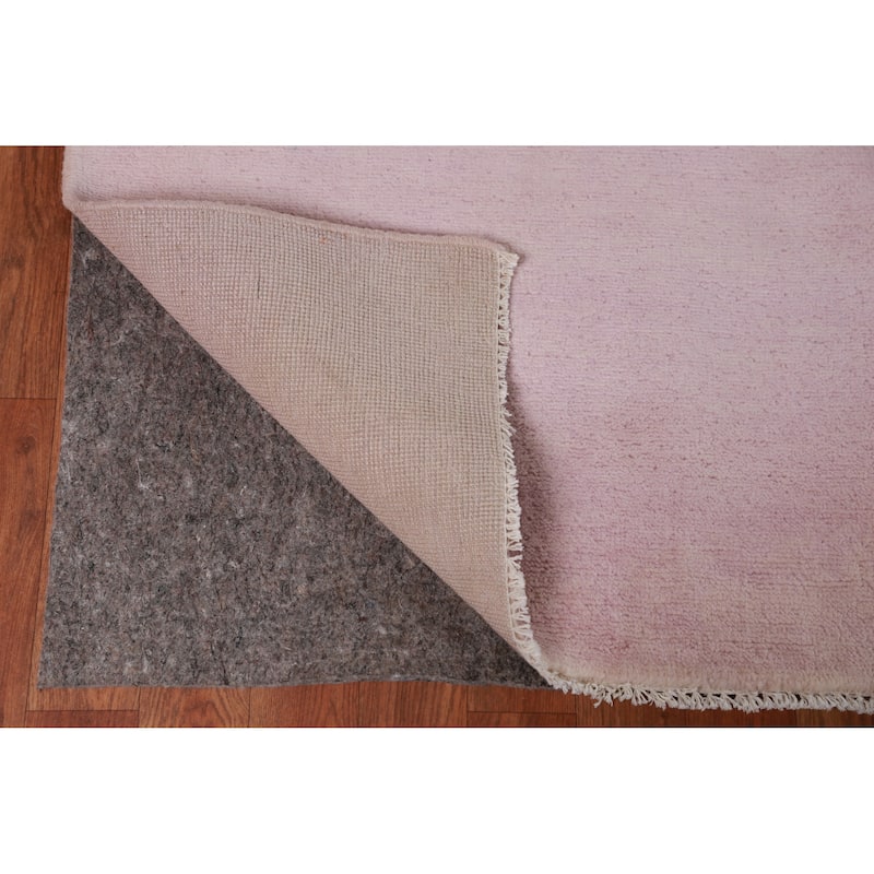 Hand Knotted Oriental 100% Wool Carpet Modern Solid Purples Gabbeh Area Rug - 14' 0'' X 10' 2''