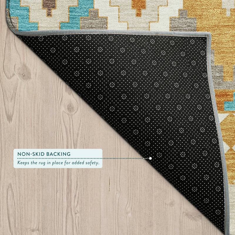 Machine Washable Indoor/ Outdoor Global Clemente Chantille Rug