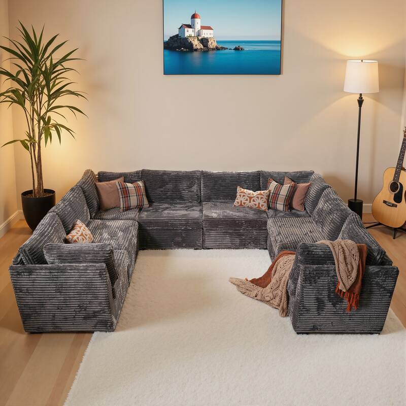 OVIOS Art-Style Deep-Seat Sofa