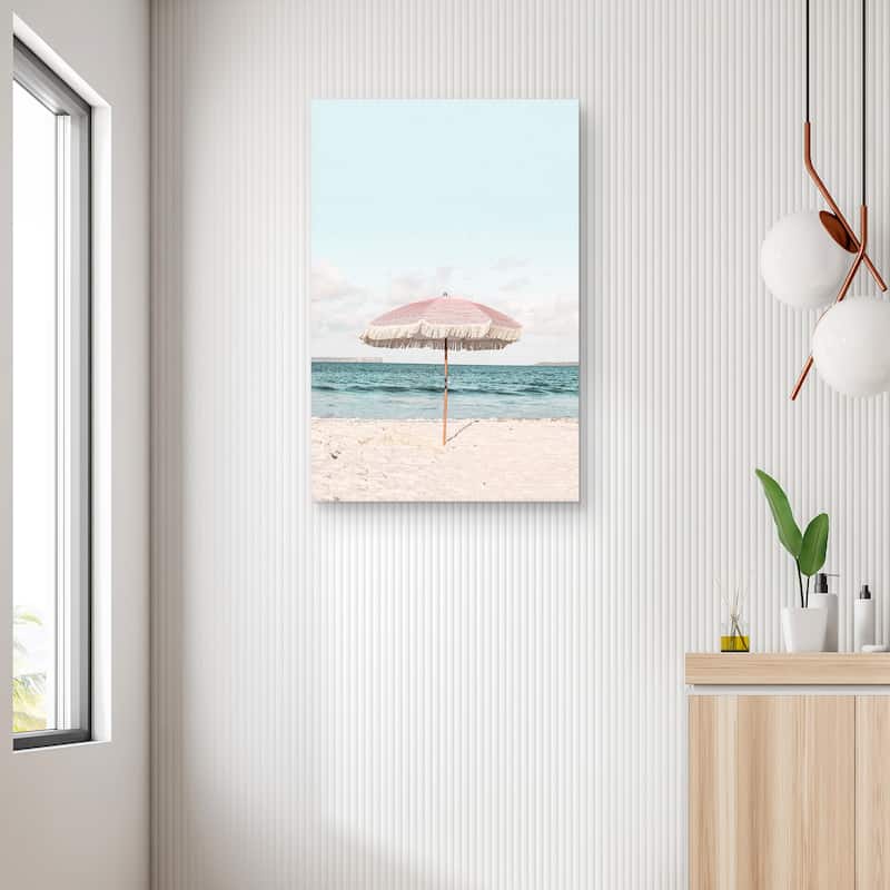Pink Umbrella by Sisi and Seb Canvas Art Print