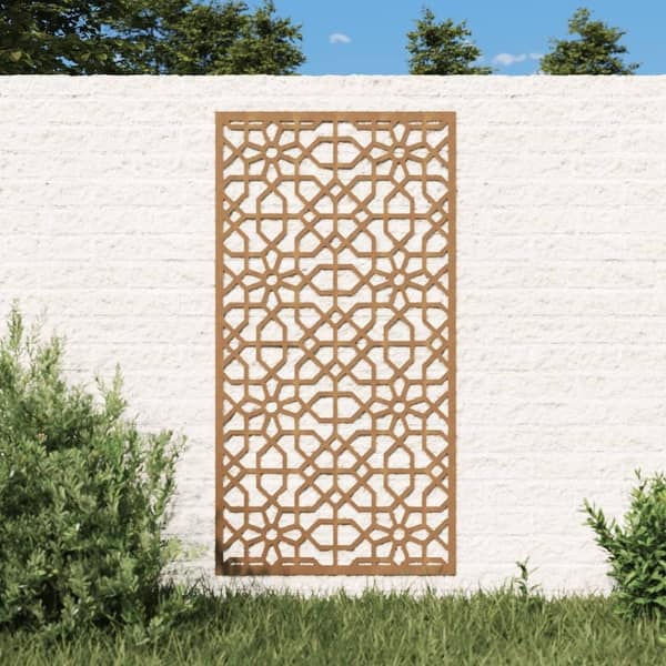slide 2 of 7, vidaXL Patio Wall Decoration 41.3"x21.7" Corten Steel Moorish Design