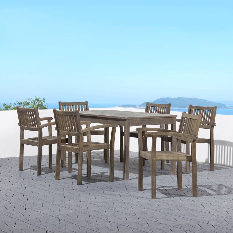 Caladesi Stackable Wood Dining Set