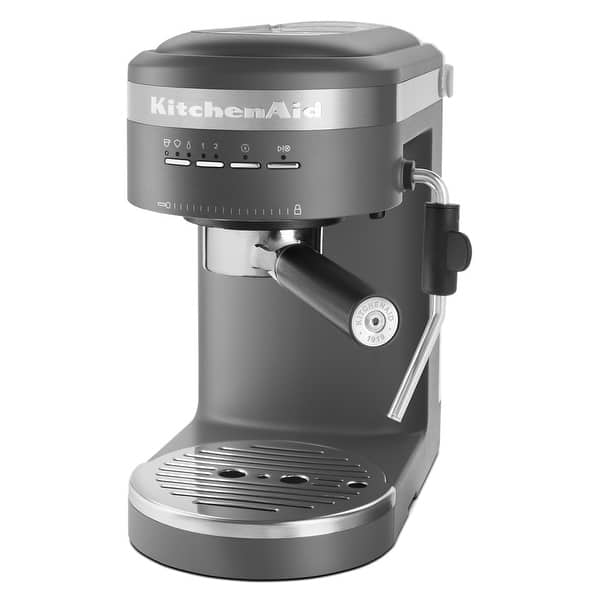 KitchenAid Refurbished Semi-Automatic Espresso Machine, RKES6403 - Matte Charcoal Grey